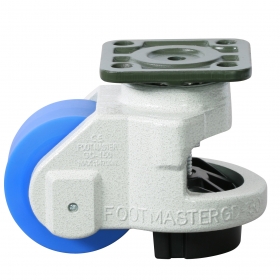 Acrux7 Set Di 4 Rotelle Livellanti Retrattili GD-60F – Con Piedini In Gomma, Girevoli 360°, Carico 250 Kg Cad – Per Banchi E Macchinari - 2